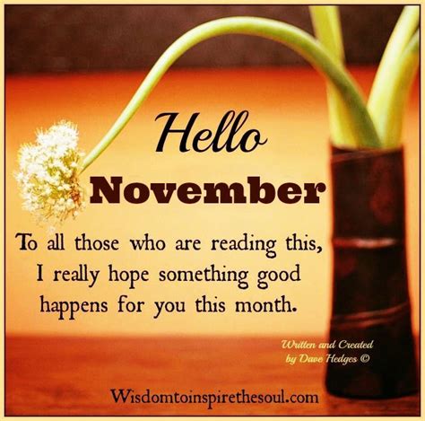November Quotes For Inspiration
