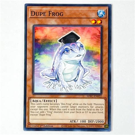 Yu Gi Oh Dupe Frog Common Effect Card English 1st Edition Nm Ebay