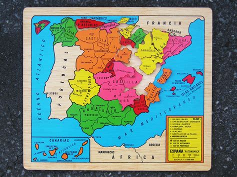Puzzle Mapa De España Por Comunidades Mapa Lineas