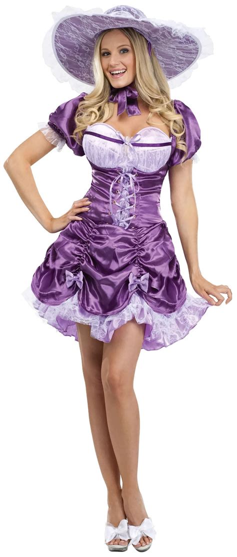 Adult Size Purple Short Southern Belle Costume 2 Sizes