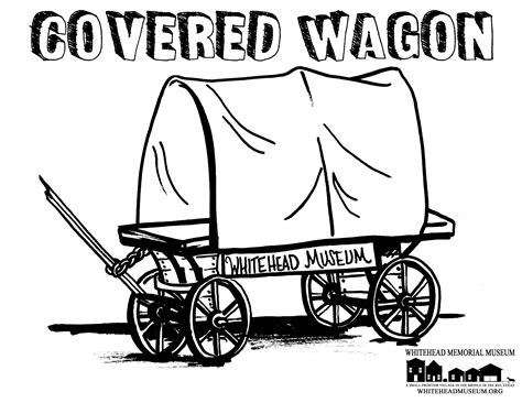 Covered Wagon Sheet Coloring Pages