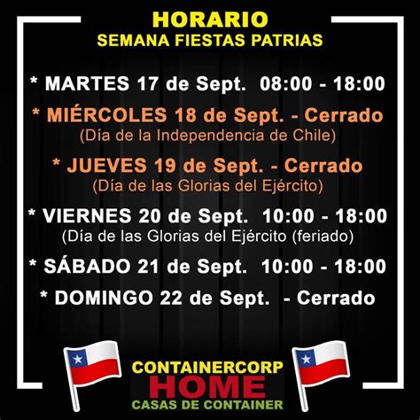 A Poster With The Words Horario And An Image Of A Flag On It