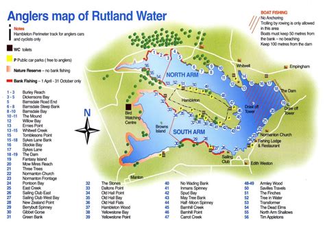 Maps Of Rutland Water And Fishing Locations Rwff