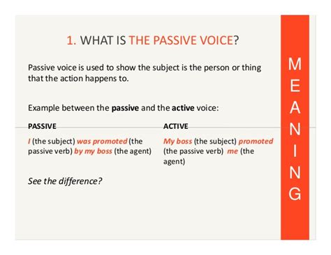 Passive voice often creates unclear, less direct, wordy sentences, whereas active voice creates clearer, more concise sentences. Learning the french passive voice