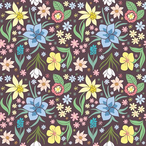 Seamless pattern with spring flowers. 616678 Vector Art at Vecteezy