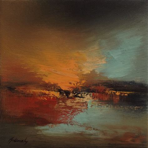 Valley 20 X 20 Cm Abstract Landscape Oil Painting