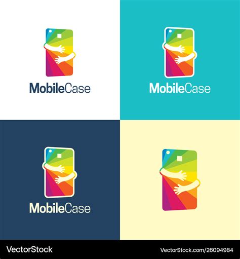 Mobile Case Logo And Icon Royalty Free Vector Image