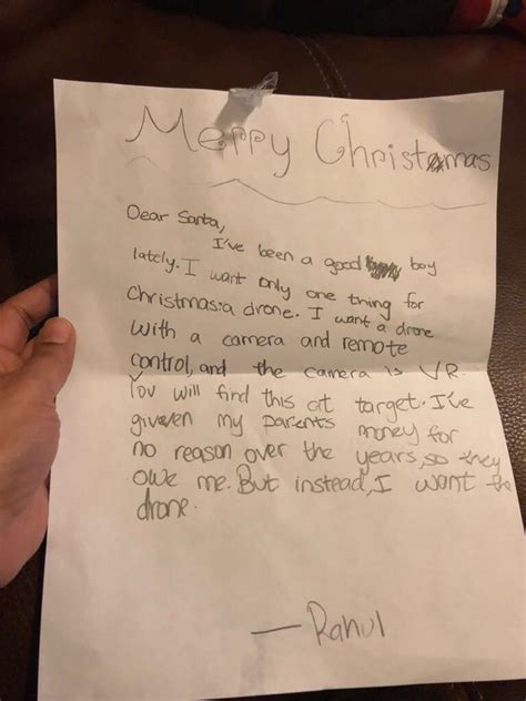 My Sons Letter To Santa Funny