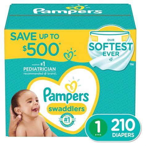 Pampers Swaddlers Diapers Size Pounds Count Walmart Com