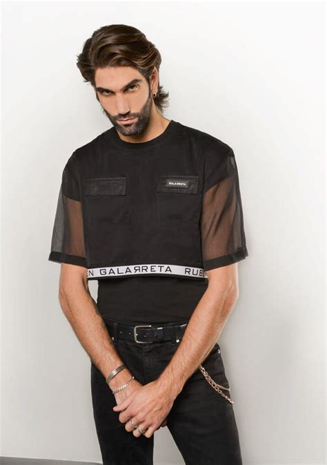 Ruben Galarreta Fashion Mens Wear Croptop Transparent Inside Tee