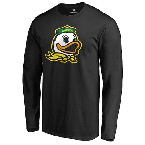 Oregon Ducks Fanatics Branded Primary Logo Long Sleeve T Shirt Black