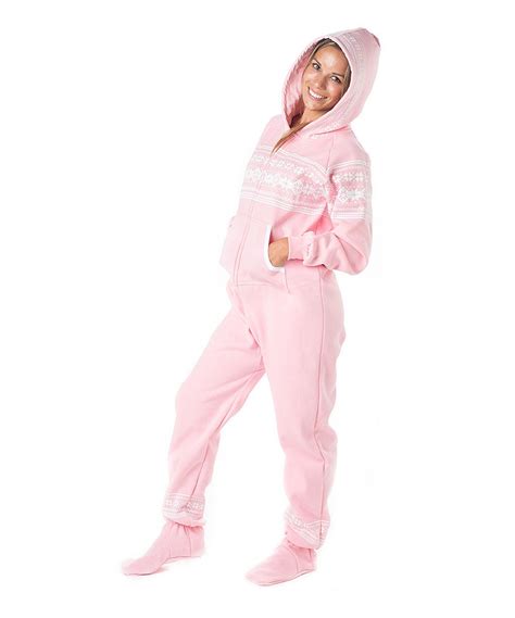 100 Satisfaction Guarantee Shop Only Authentic Kiss Pink Hooded Adult Footed Onesie Pajamas
