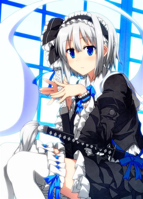 Safebooru 1girl Alternate Costume Black Ribbon Blue Bow Blue Bowtie