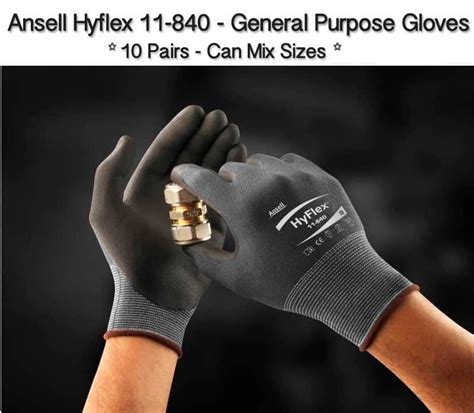 Ansell Ansell Hyflex 11 840 General Purpose Glove Pack Of 10