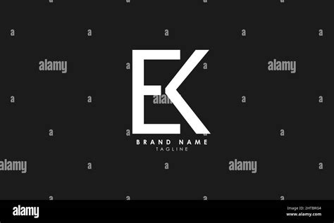 letras del alfabeto iniciales monograma logo ek ke e y k imagen vector de stock alamy