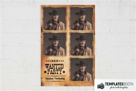 Wanted Poster Photo Booth Template Templatesbooth