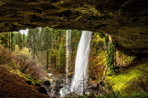 Usa Parks Waterfalls Forests Silver Falls State Park Nature