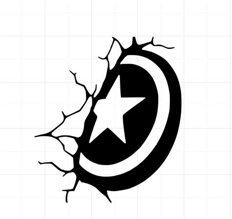 Avengers Captain America Shield Vinyl Decal Etsy