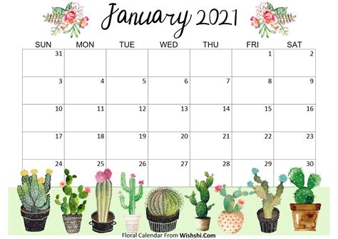 Just free download 2021 calendar file as pdf format, open it in acrobat reader or another program that can display the pdf file format and print. Floral January 2021 Calendar Printable - Free Printable ...