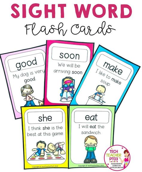 These Sight Word Flash Cards Are A Combination Of The Traditional Flash