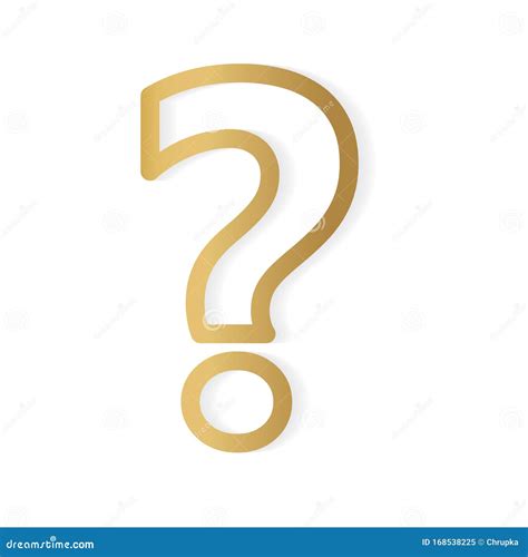 Golden Question Mark Sign Stock Vector Illustration Of Support 168538225
