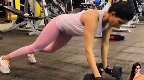 Actress Samantha Akkineni Hard Workouts At Gym Samantha Akkineni