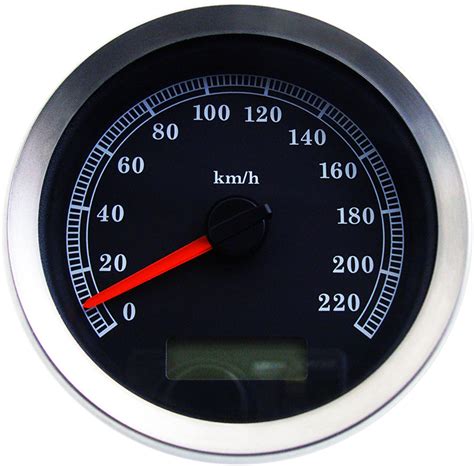 Drag Specialties Black 4 Electronic Kmh Speedometer For 04 13 Harley