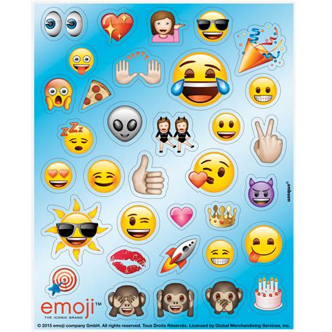 Emoji Sticker Sheets 4 Ct