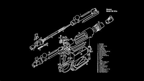 Hd Wallpaper Equipment Blueprint Gun Exploded View Diagram Mauser
