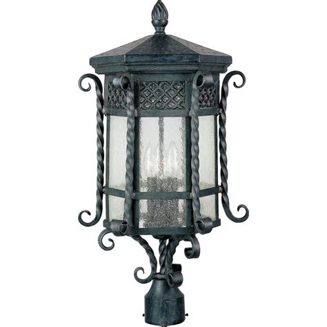 Maxim Scottsdale Three Light 22 Inch Outdoor Post Light Country Forge