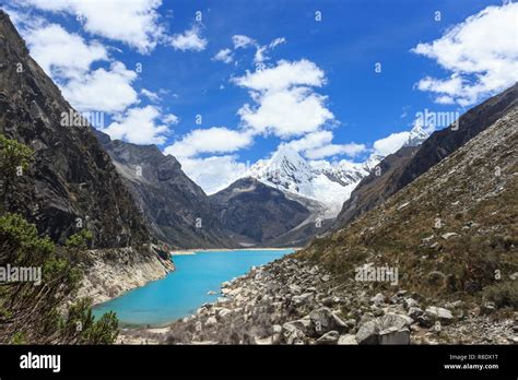 Turquoise Lake In The Andes Mountains In Peru Stock Photo Alamy