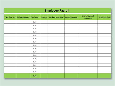 Payroll Template Free Employee Payroll Template For Excel Hot Sex Picture