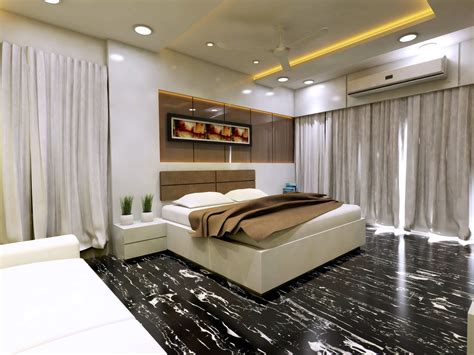 Modern Bedroom Interior Vray Rendered 3d Model Skp