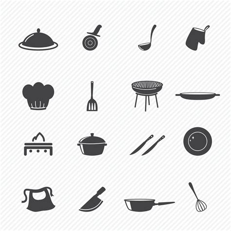 Kitchen Icons Set Illustration 2421685 Vector Art At Vecteezy