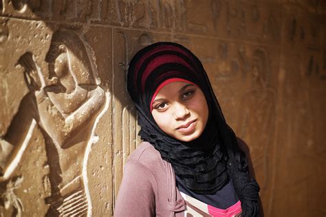 Cute Egyptian Girl Posing On A Hieroglyph Wall Saqqarah Cairo Egypt A Photo On Flickriver