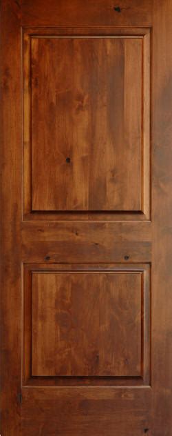 Knotty alder, double door in gorgeous red chestnut! Knotty Alder 2-Panel Wood Doors - Homestead Interior Doors