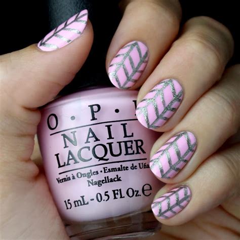 Mani Monday Pastel Pink And Herringbone Nail Tutorial