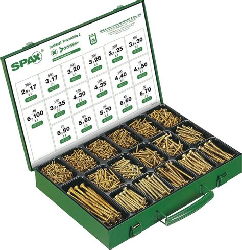 Spax Screw Set Mounting Box With Different Size 4000009100009