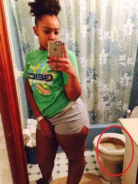 Hot Lady Shares Sexy Selfie And Accidentally Exposed Her Dirty Toilet In Background Photo