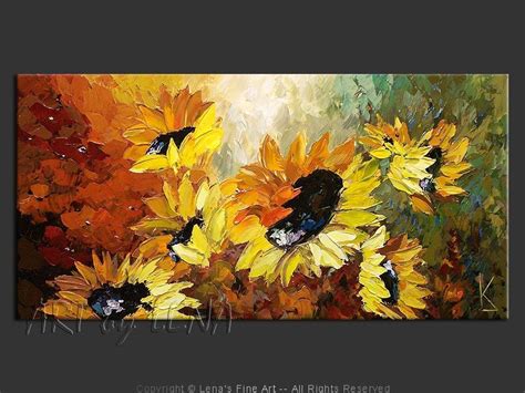 I Love This Artist Her Paintings Are So Bright And Happysunflower