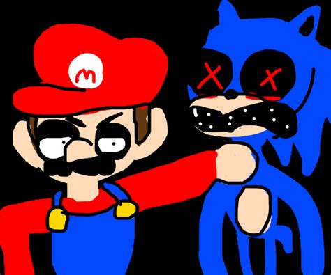 Mario Kills Sonicexe Drawception