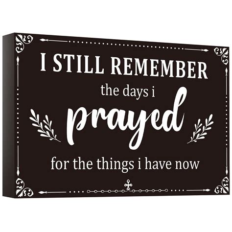 Buy I Still Remember The Days I Prayed Home Wall Decorations Wooden