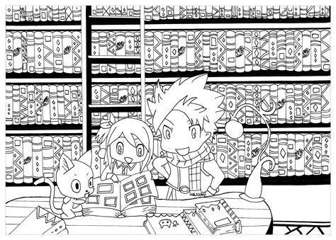 Coloring Manga Chibi Fairy Tail Krissy Mangas Colorear Para Adultos