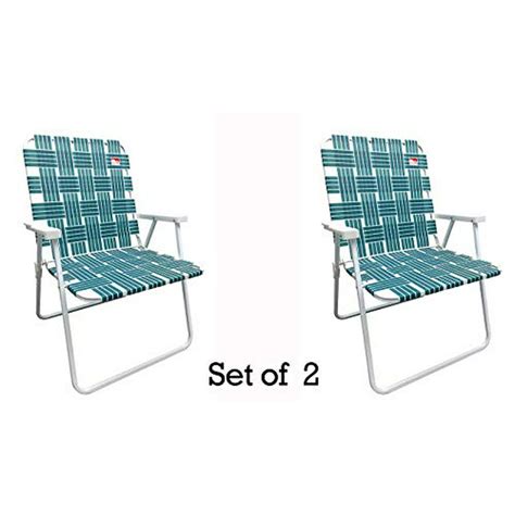 Outdoor Spectator 2 Pack Classic Reinforced Steel Powder Coated Webbed Folding Lawncamp Chair