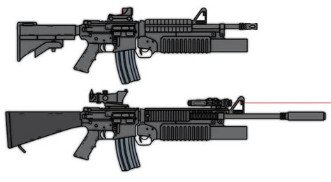 M4a1 And M16a4 Compared By Lemmonade On Deviantart