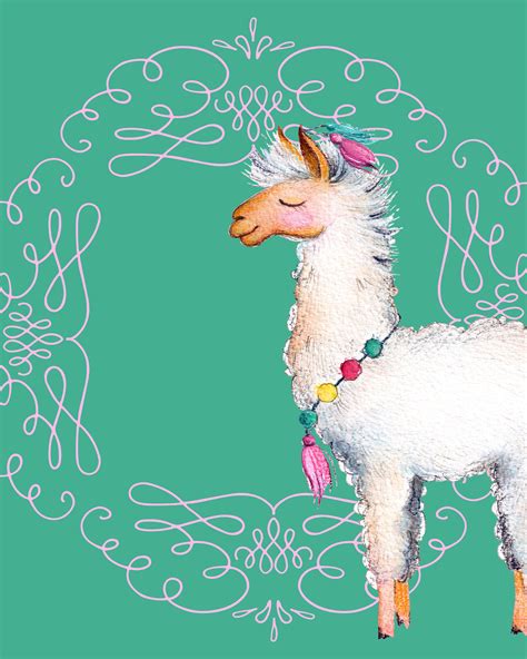 Llama Print Llama Printable Art Alpaca Art Prints Printable Etsy