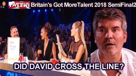 Simon Cowell Says David Crossed The Line In A Quiz Britains Got Talent
