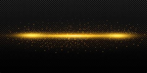 Luminous Line With Sparks Golden Color Vector Illustration Stock
