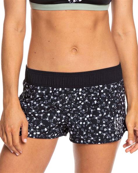 Roxy Womens Roxy Fitness Boardshorts Anthracite Prairie Surfstitch