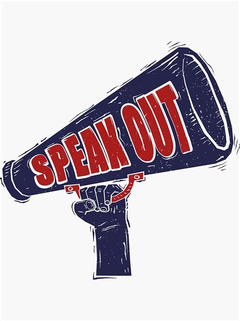 Speak Out Sticker By Wordquirk Redbubble